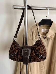 1 chiếc túi xách nữ phong cách retro moto punk đính đinh tán, dây đeo vai điều chỉnh được, dung tích lớn, chất liệu giả da mềm mại, màu gradient, thích hợp cho công sở, đi làm, hẹn hò, dự tiệc. - Cà phê - Xem 10