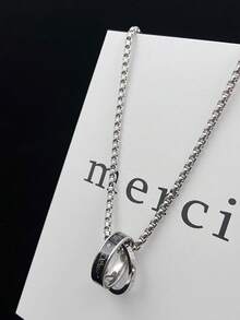 新款欧美音乐吉他项链，个性化配饰，毛衣链吊坠，摇滚几何吊坠项链 - 彩色 - 查看 2