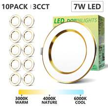 4-Inch Dimmable Ultra-Thin LED Recessed Ceiling Light, 3 Color Temperatures (3000K/4000K/6000K), 7W 650 Lumens Dimmable Downlight With Trim, Suitable For Kitchen, Living Room, Bedroom, Renovation Projects - Multicolor - View 9