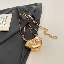 2026 New Sweet Lip Design Clutch Bag - Gold - View 6