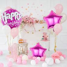 3件套生日快乐气球套装，包含生日快乐气球（蓝色、紫红色、金色）、星星铝箔气球，适合生日派对装饰和氛围营造。 - 多色 - 查看 5