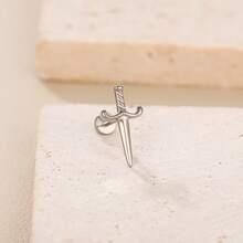 SWANJO 1 pieza Pendientes de botón con forma de titanio para mujer, con rosca interna para piercing de trago y hélix, joyería corporal - TC356 - Ver 6