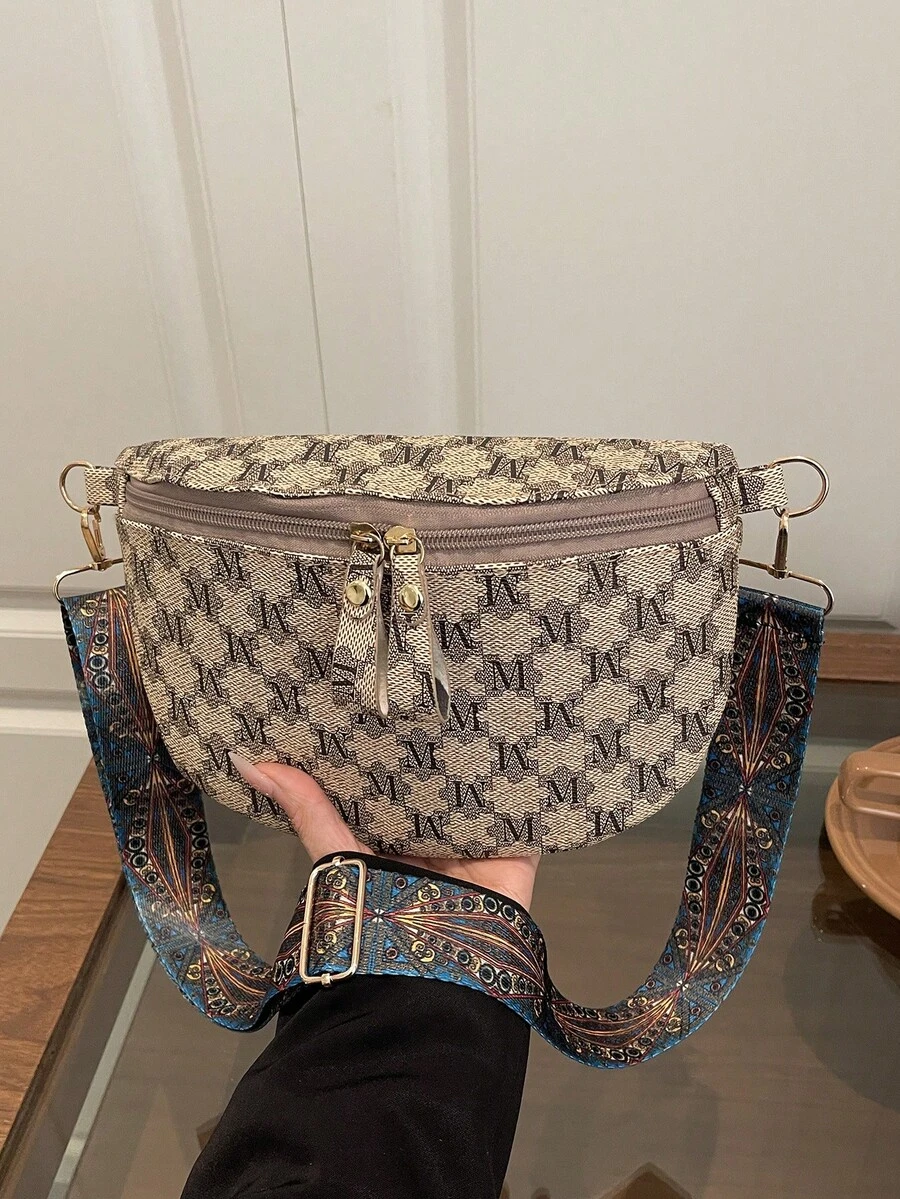 Retro Minimalist High-Quality Handbag, Fashion Casual Versatile Elegant Shoulder/Crossbody Bag For Women & Kids - Khaki - View 1