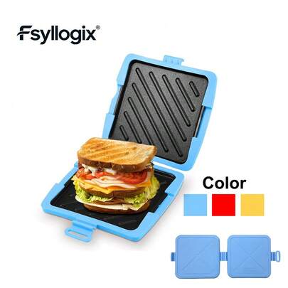 微波炉三明治机、面包烤盘、简易早餐烤面包机，可拆卸易清洗