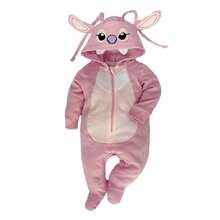 Disney Lightweight Cotton Romper With Hat For Baby - 粉色 - 查看 2