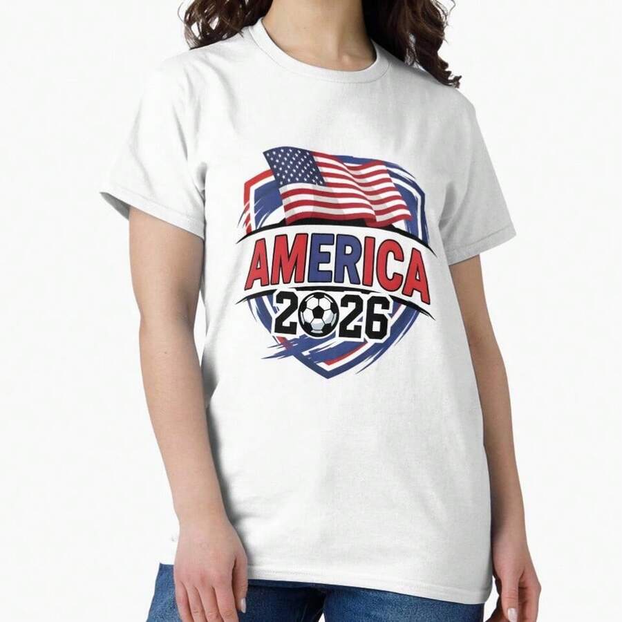 America World Cup 2026 – USA Football  Classic T-Shirt - White - View 1
