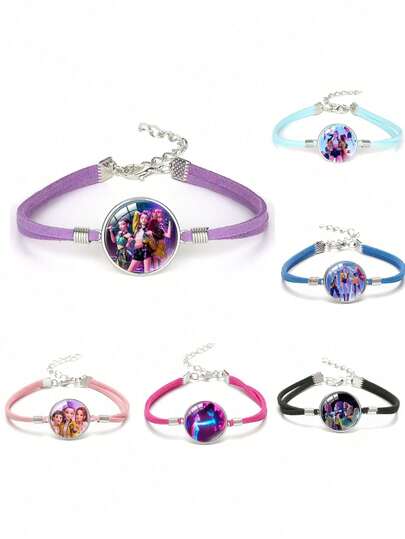 Multiple Models Cartoon Anime Figure Image K POP Bracelet Image Peripheral Fashion Accessories Bracelet Apply To Birthday Theme Party Festival Costumes And Props Party Originality Small Gift Collecting Toys Handmade Set Daily Simple Accessory