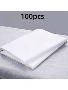 100pcs Disposable Non-Woven Massage Bed Sheets, Salon Tattoo Bed Cleaning Pads, Face Pillow & Bolster Covers - White - View 11