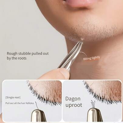 High Precision Epilation Tweezers, Stainless Steel Curved Tip Eyebrow Tweezers, Ergonomic Handle Design, Suitable For Fine Hair, Plucking Facial Hair, Eyebrows, Makeup & Beauty Care Tools, Eyebrow Tweezers