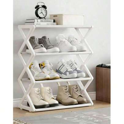 رف بوت من قطعة واحدة من الأنبوب الفولاذي - رف بوت ثقيل الوزن وموفر للمساحة، خزانة بوت، رف بوت عمودي، رف بوت 4 طبقات، سهل التجميع، بدون أدوات مطلوبة، إطار معدني متين، مقاوم للصدأ، قابل للتعديل في العرض، تصميم مدمج، طراز صناعي حديث، قابل للتكديس وموفر للمساحة، مثالي للمدخل والخزانة والمرآب | رف تخزين متعدد الاستخدامات للأحذية والأحذية الرياضية والكعب العالي وجميع أنواع الأحذية، رائع لعيد الفطر و رمضان.