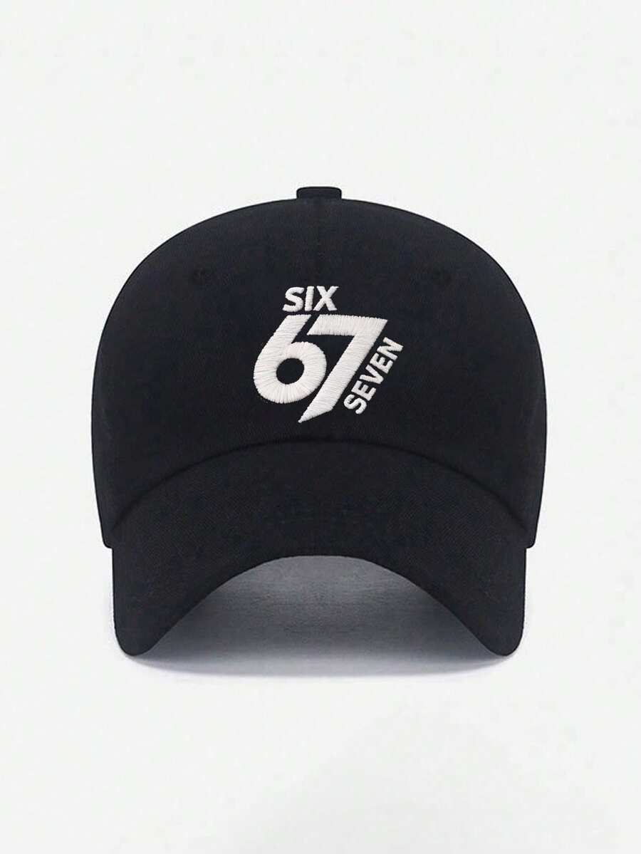 1 pieza Gorra de béisbol aleatoria, Decoración divertida de jugador de videojuegos con el número 67, Gorra de béisbol ajustable para exteriores, Accesorio con el número 67, Regalo de cumpleaños o vacaciones, Gorra de béisbol negra sólida - Multicolor - Ver 1