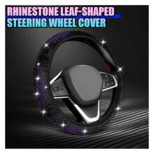 Bling Car Stee Weel Cover 15" Crystal  Anti- Auto Stee Weel Tector Soft Eatable Veicle Inter Rative Tector Accessories  Most Cars Purple - Purple - View 5