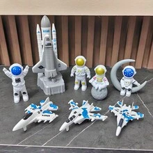 Space Rocket Spacecraft + 3 Astronauts, Launchable Rocket Center, Science Experiment Learning, Aerospace Knowledge, Astronaut Model, Boys' Toys, Children's New Year Gift, Party Favors - White - View 8