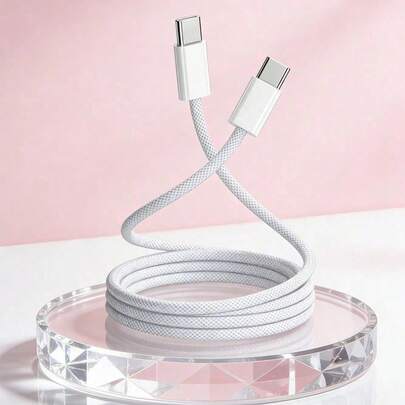 1-3 قطعة كابل بيانات USB-C 60 واط، كابل شحن سريع USB-C إلى USB-C مضفر بالنايلون بطول 3.3 قدم متوافق مع 17/16/15/Pro/Plus/Pro Max، Mini 6/Pro 2021/Air 4، Pro