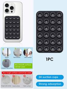 48pcs Silicone Suction Cup Phone Holder, Double-Sided Suction, Multi-Functional Sticky Back, Anti-Slip Handsfree, Suitable For Shower Mirror, Car Selfie And Video Shooting, Compatible With IPhone, Android Phones, Birthday Gift, Phone Accessory For Family And Friends - Multicolor - View 9