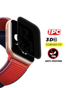 Shockproof Watch Screen Protector 1pc 7 6 SE 5 4 8 9 Screen Protector 40mm 41mm 42mm 44mm 45mm 38mm Anti-Scratch Anti-Peeping 3D Edge Full Coverage Privacy Protection Bubble-Free Screen Protector Spring Anniversary Gift - Black - View 18