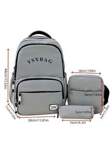 新款极简时尚背包套装，休闲大容量户外旅行包 - 彩色 - 查看 5