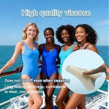 3pcs Concealer,Adhesive Reusable Silicone Camel Hider Soft Pad,Seamless Anti-Camel Insert Cover, Invisible Toe No Camel Guard For Women Swimsuits, Bikini, Yoga Pants (Beige) - View 4