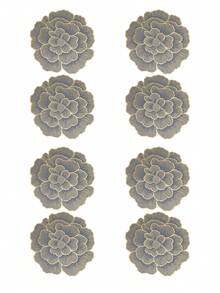 1-8 piezas Manteles individuales florales creativos de PVC, lavables, fáciles de limpiar, resistentes al calor, antideslizantes, decoración de mesa de fiesta de boda y vacaciones - Multicolor - Ver 24