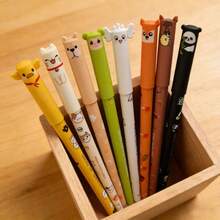 Set de 12 bolígrafos de gel borrables con forma de animales, tintas de varios colores, aptos para escribir, dibujar, hacer tareas, garabatear, se pueden usar como recompensas para estudiantes, regalos de vuelta a clases - Conjuntos - Ver 9