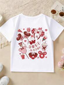 Disney Officially Licensed Kids T-Shirt | 100% Polyester Ultra Comfortable & Super Soft | Unisex For Boys & Girls | White Printed With Cute Minnie Mouse Ears And Sweet Treats Design | Ages 1-14 | Everyday Summer Wear | High Visual Appeal, Highly Noticeable | Relaxed Fit, Stylish Look | New Arrival | Perfect For Daily Outings & Casual Moments | Disney Limited Edition Design | Express Delivery - White - View 3