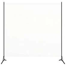 vidaXL Freestanding Room Divider, Partition, Screen, Changing Room, Privacy Screen, Spanish Wall, Room Divider, White, 175x180cm, Iron, Fabric - 白色 - 查看 6