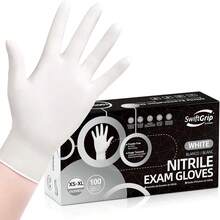 20/100pcs Nitrile Gloves, Cleaning Gloves, Dishwashing Gloves, Household Cleaning Gloves, Disposable Nitrile Gloves, White Gloves  Disposable Nitrile Gloves Household Nitrile Gloves  Powder-Free Nitrile Gloves Touchscreen Compatible Gloves Waterproof Oil-Proof Gloves Non-Slip Grip Gloves  Kitchen Cleaning Dishwashing Hairdressing  Auto Repair  Medical Cleaning  Food Preparation  Affordable Nitrile Gloves  Cleaning Supplies - A - 查看 1
