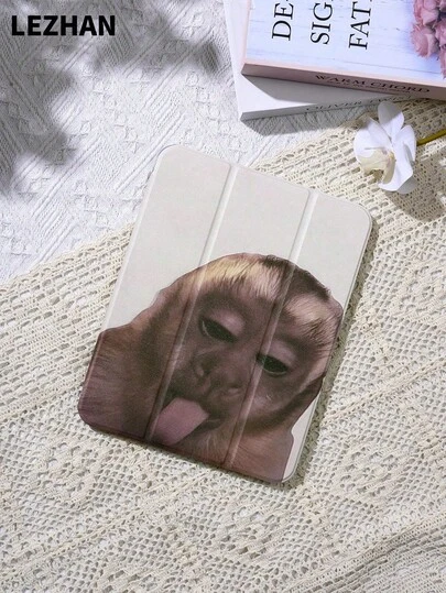 1pc Paper Money Monkey Pattern Tablet Protective Case, Compatible With  10.2 Inch,  Pro 11 2021/2020/10th Gen,  Mini 4/5/6, Galaxy Tab A8 10.5 Inch 2022, Matepad 10.4/Tab, With Pencil Slot, Anti-Drop, Tablet Stand Protective Cover