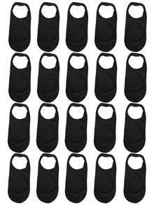 chuanwa（2） 1/5/10 Pairs Women's Super Thin Breathable Solid Color Silicone Non-Slip Hollow Boat Socks For Summer - Multicolor - View 12