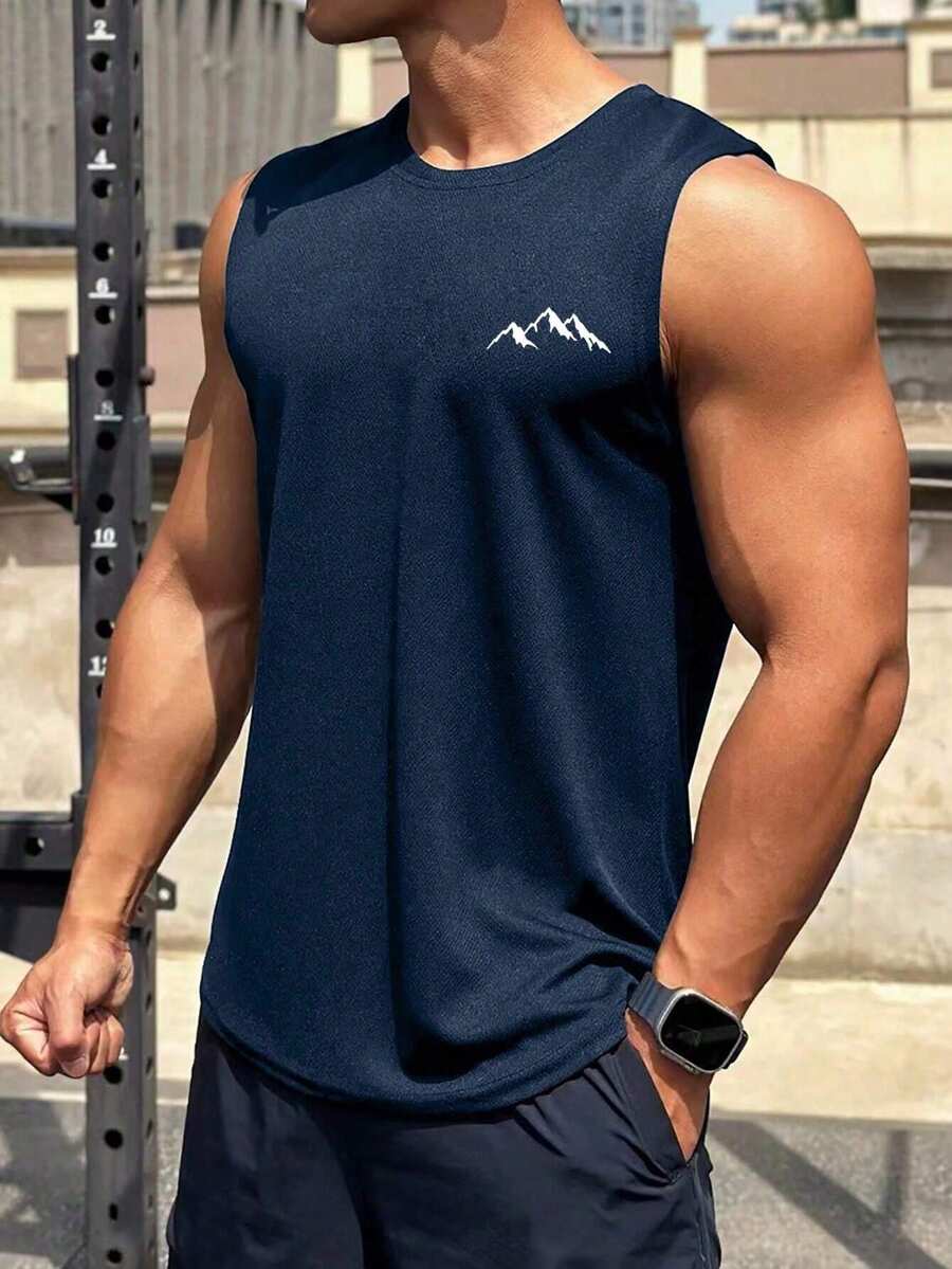 Men Tank Tops - Royal Blue - View 1