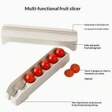Rebanador de tomates y uvas para cocina, divisor de vegetales y frutas tipo ensalada para restaurante, rebanador de cerezas - Multicolor - Ver 6