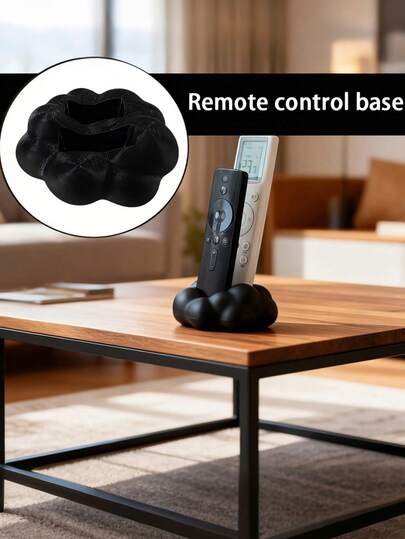 1PC Cute Cloud Remote Control Storage Box, Black And White Modern Design, Space-Saving Media Storage Set, Suitable For TV, DVD, Blu-Ray, Audio And Game Console Remote Controls, Beautiful Plastic Organizer For The Living Room Or Bedroom