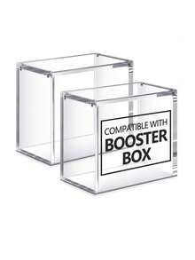 1 Set TCG Card Pack Display Box, Clear Acrylic Stackable Protective Case - Ultra Transparent Thick Acrylic With Magnetic Closure, Dust-Proof Display Box For PKMN TCG Card Packs. Provides Crystal-Clear Visibility To Showcase Your Card Packs Without Any Haze Or Distortion. Preserves The Original Seals To Help Maintain The Value Of Your Card Packs. - Clear - View 2