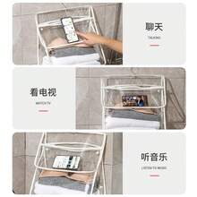 Bathroom Shower Storage Organizer - Waterproof Hanging Bag With Phone Pocket Clothes, Towels & Toiletries |   Large Capacity Wall-Mounted Laundry Bag & Shower Caddy |   Space-Saving 0J3R - 白色大號 - 查看 4