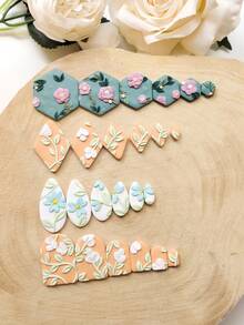 各种尺寸和形状的基本几何形状聚合物粘土切割模具，高精度DIY手工耳环首饰软粘土模具工具，精密刀模 - 工艺用品 - 适用于珠宝制作和手工艺者 - DIY爱好者的完美礼物 - TH156,157,158,161 - 查看 7