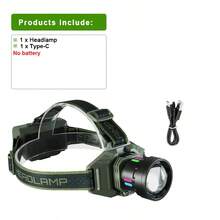 2026 Powerful Rechargeable LED Headlamp, Super Bright 30W Long Range Headlight For Camping, Hunting - Star - View 13