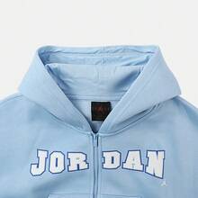 Jordan Women's AS W J BRK FLC FZ MOD CRP JD Knit Sweatshirt Jacket IO1075-422 - Blue and White - View 3