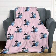 K-Kpop D-Demond H-Hunters Blanket, K-Kpop D-Demond H-Hunters Graphic Throw Blanket, Personalized Fantasy Anime Film Bedding, K-Kpop Fan Gift - 黑色 - 查看 1