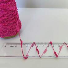 绒球绒豆纱线，蝌蚪纱线，闪光橙色纱线，星光灯笼纱线，适用于编织外套、围巾、帽子，DIY混纺纱线，单团装 - 多色 - 查看 2