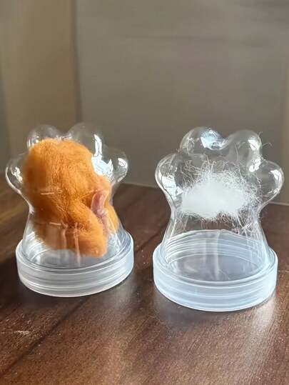 Botella conmemorativa transparente para pelo de mascota, frasco de caramelos con forma de pata de gato, regalo conmemorativo multifuncional para mascotas, material de plástico