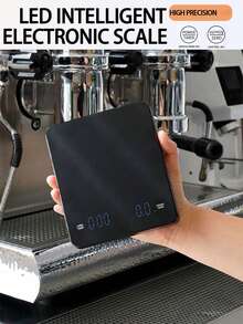 【最佳礼物】【带定时器】【防水】1个多功能电子厨房秤，咖啡秤，高精度烹饪秤，手持咖啡秤 - 黑色 - 查看 4