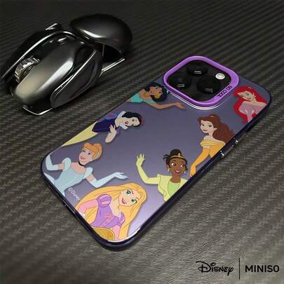 Miniso Disney Princess Group Wave Design Phone Case Suitable For IPhone 17/17 Pro/17 Pro Max/17 Air/16/15/14/13/12/11/X Series Iphone 17 Pro Max Case Iphone 17 Pro Case Iphone 17 Case Stocking Stuffers The Girlfriend