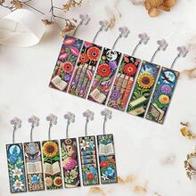 12pcs/Set DIY Diamond Painting Bookmarks Kit - Book Design, Multicolor Mosaic Decor - View 8