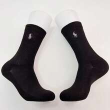 Polo Ralph Lauren 6-Pack Mid-Calf Dress Socks | Men's Embroidered Business Casual Athletic Socks - màu đen - Xem 4