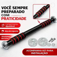 Adjustable Doorway Pull-Up Bar For Gym, Crossfit, Weight Training, Fixed From 60cm To 1 Meter, For Doors Or Walls - Red - View 5