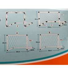 Portería de Fútbol 2 en 1 Fácil de Armar Con Balón y Bomba de Aire, Elige el Tamaño: 2 Porterías Individuales (56x28x35 cm) ó 1 Portería Grande (109x54x68 cm) - Blanco y Negro - Ver 11