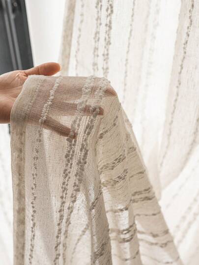 1 pieza Cortina opaca con textura de lino grueso, extremadamente privada, bloquea la luz de manera efectiva - Adecuada para dormitorio, sala de estar, cocina y decoración del hogar