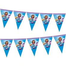 1set/10pcs Gabi's Dollhouse Triangle Flag Birthday Party Theme Decoration Cartoon Party Scene Decoration Props - Multicolor - View 7