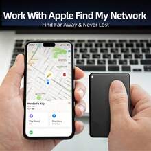 Kompatybilny z urządzeniami Apple, smukły, inteligentny lokalizator portfela, lokalizator przedmiotów z możliwością ładowania, lokalizator GPS, lokalizator kart i bagażu, kompatybilny z funkcją "Znajdź mój" w systemie iOS, obsługuje ładowanie bezprzewodowe, efektywny zasięg 50 metrów, nadaje się do portfela, torby, paszportu, samochodu itp. - Wielokolorowe - Zobacz 7