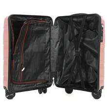This Set Includes A 20-Inch PP Softshell Carry-On Suitcase And A 14-Inch PP Softshell Cosmetic Bag. Features Silent Swivel Wheels For 360° Rotation, A Durable And Wear-Resistant Patchwork Design, Making It The Perfect Choice For Business Trips Or Travel. Available In Rose Gold. - Rose Gold - View 10